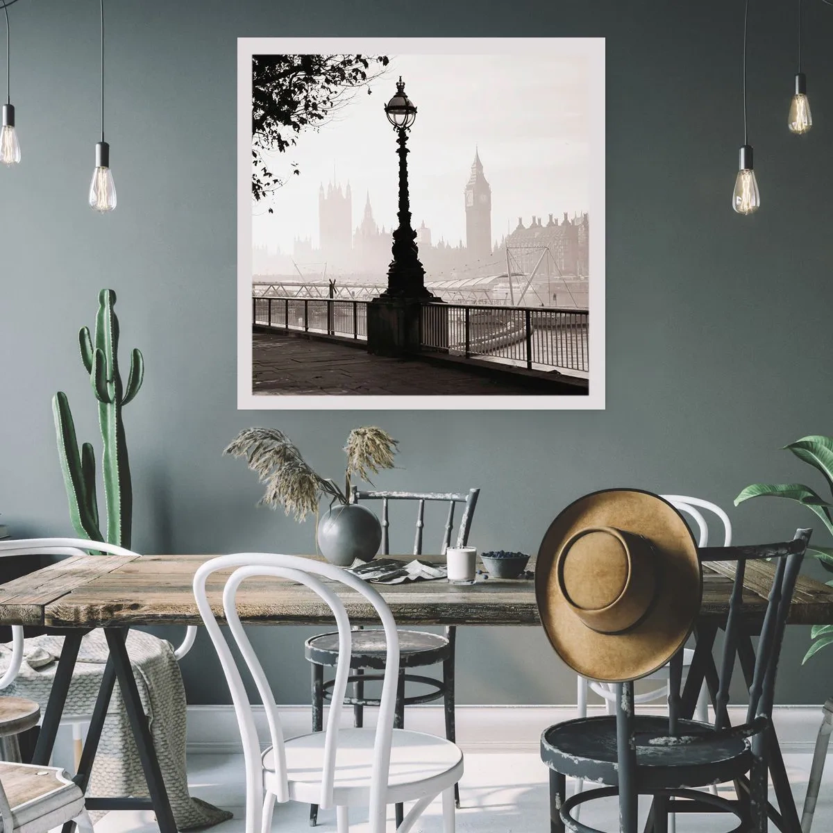 Poster - Londoner Morgen - 60x60 cm