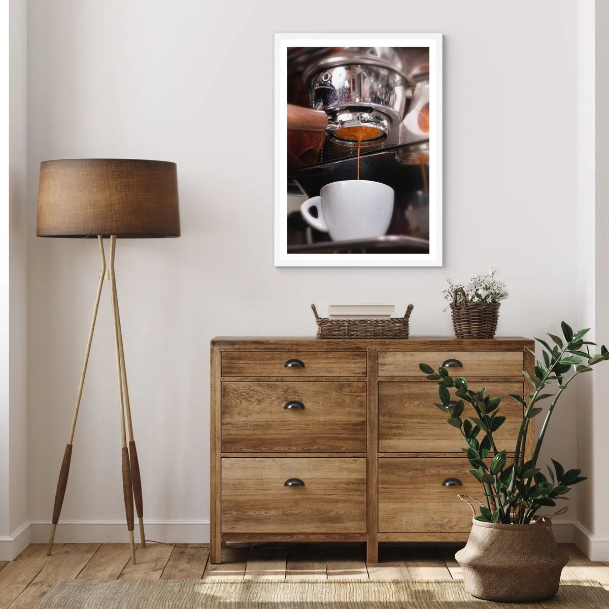 Poster in einem weißen Rahmen - Gute Zeit des Tages - 70x100 cm