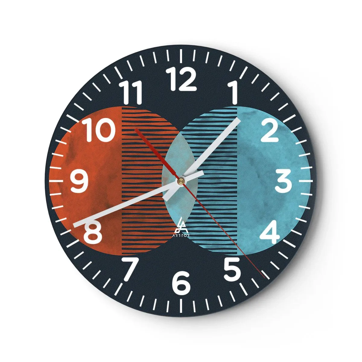 Wanduhr - Glasuhr - Astronomische Fantasie - 40x40 cm