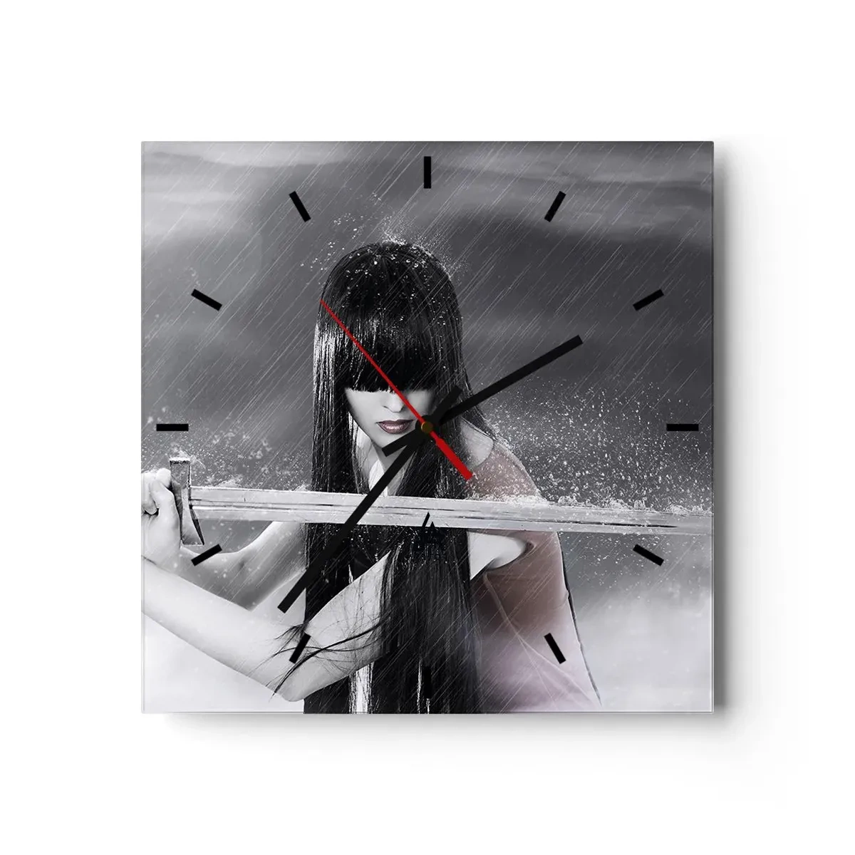 Wanduhr - Glasuhr - Schön und gefährlich - 40x40 cm