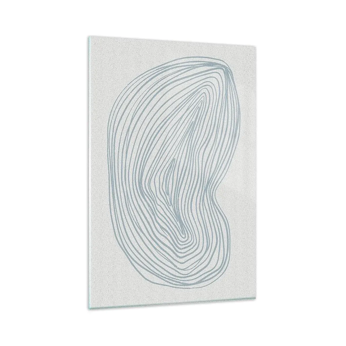 Glasbild - Bild auf glas - Abstraktes Wellenmotiv in zartem Blau - 80x120cm - Das Lächeln der Wassertropfen - Moderne Wanddekoration für Wohnzimmer und Schlafzimmer ARTTOR