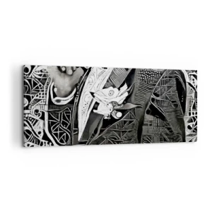 Bild auf Leinwand - Leinwandbild - Nur ein scheinbar grauer Mann - 100x40 cm