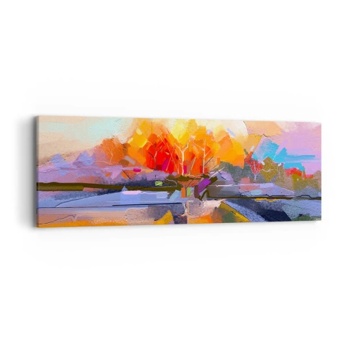 Bild auf Leinwand - Leinwandbild - Der Herbst ist geworden - 90x30 cm