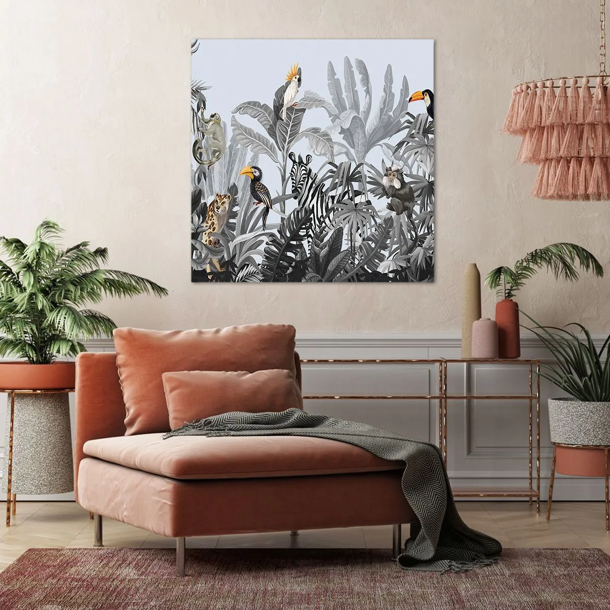 Bild auf Leinwand - Leinwandbild - Afrikanisches Märchen - 60x60 cm