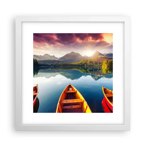 Poster in einem weißen Rahmen - Nichts gegen die Natur - 30x30 cm