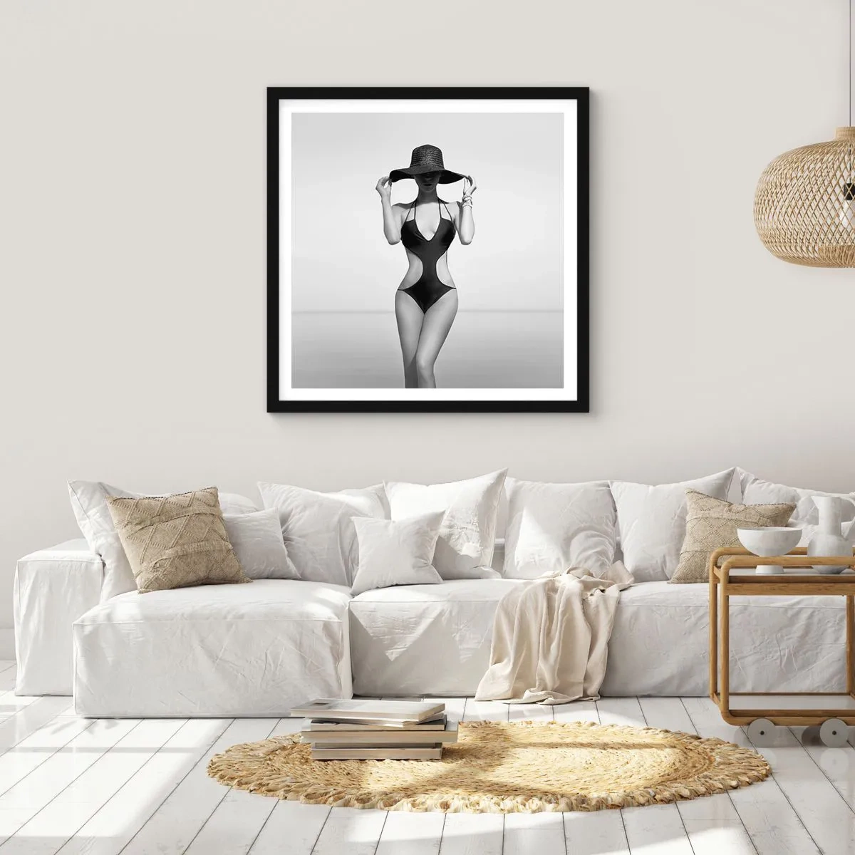 Poster in einem schwarzem Rahmen - Mein Name ist: Eleganz - 30x30 cm