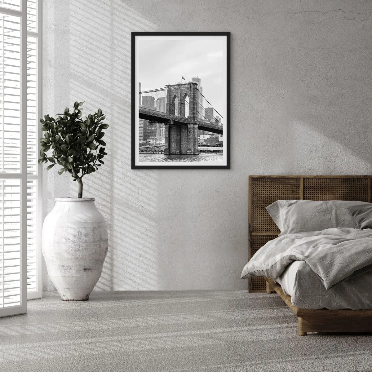 Poster in einem schwarzem Rahmen - New Yorker Atmosphäre - 61x91 cm