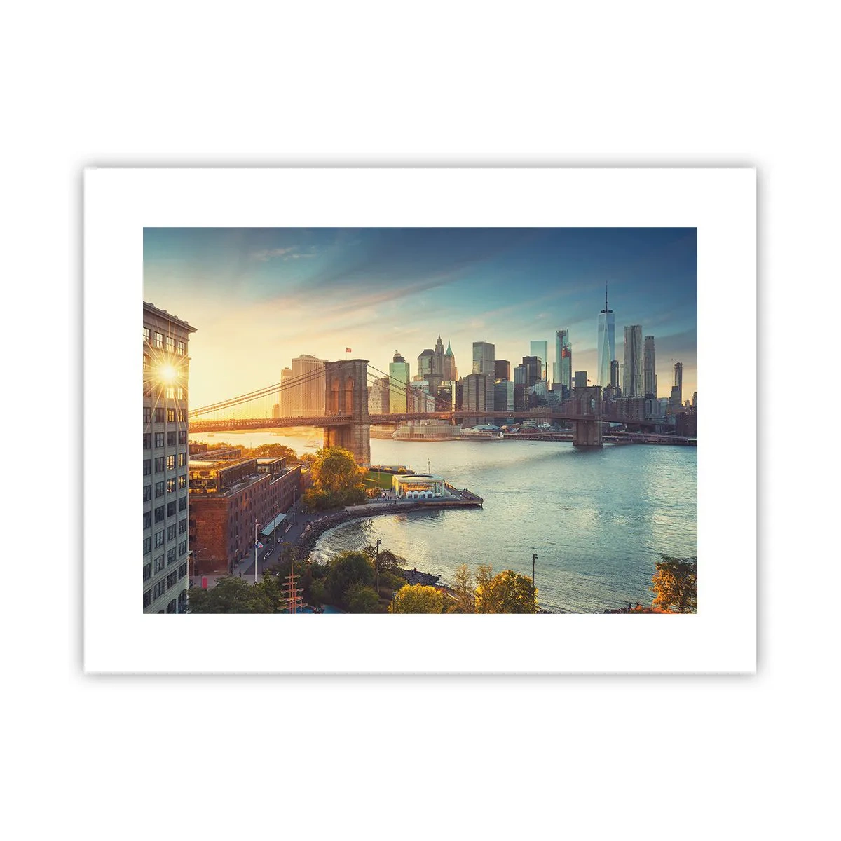Poster - Morgendämmerung der Großstadt - 40x30 cm