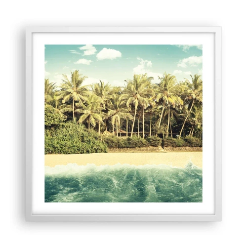 Poster in einem weißen Rahmen - Wie wäre es hier? - 50x50 cm