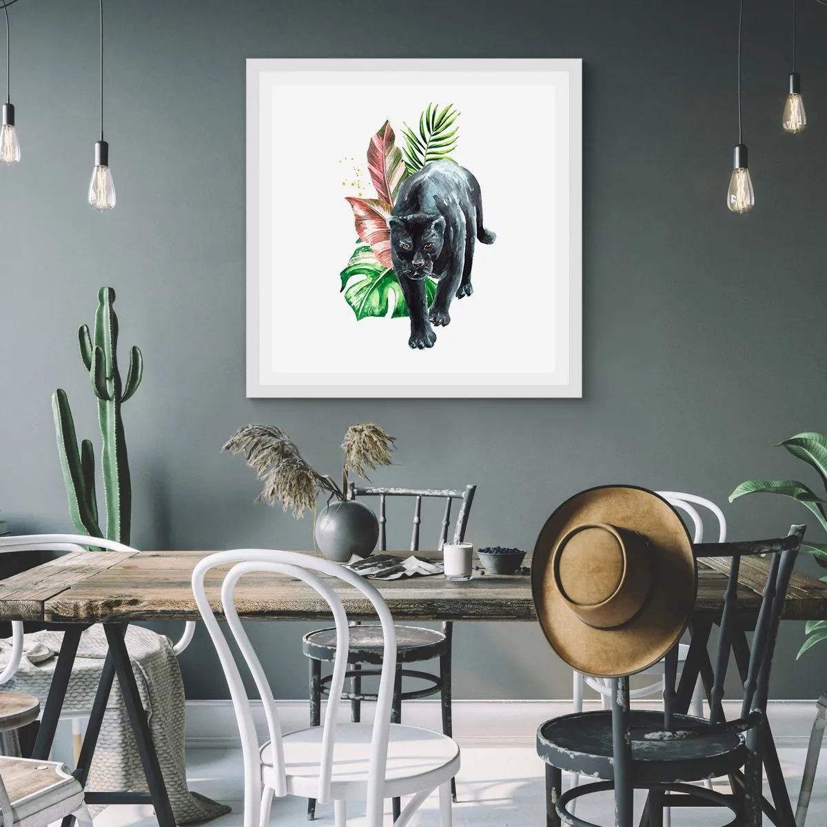 Poster in einem weißen Rahmen - Wildheit des Herzens - 60x60 cm