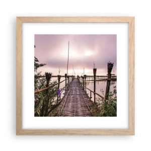 Poster in einem Rahmen aus heller Eiche - Frieden und Ruhe Asiens - 30x30 cm