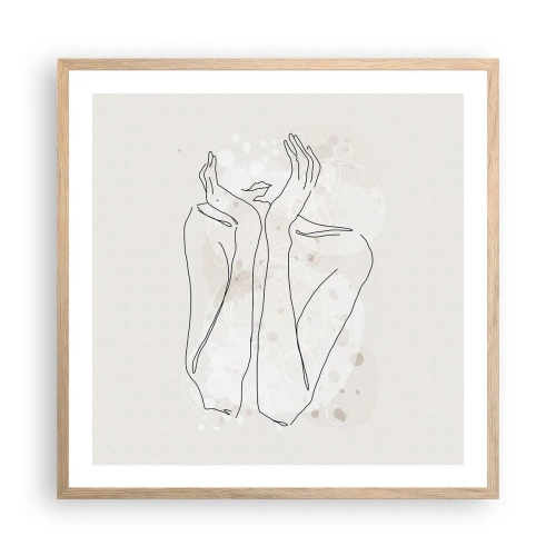 Poster in einem Rahmen aus heller Eiche - Ein träumerischer Moment - 60x60 cm