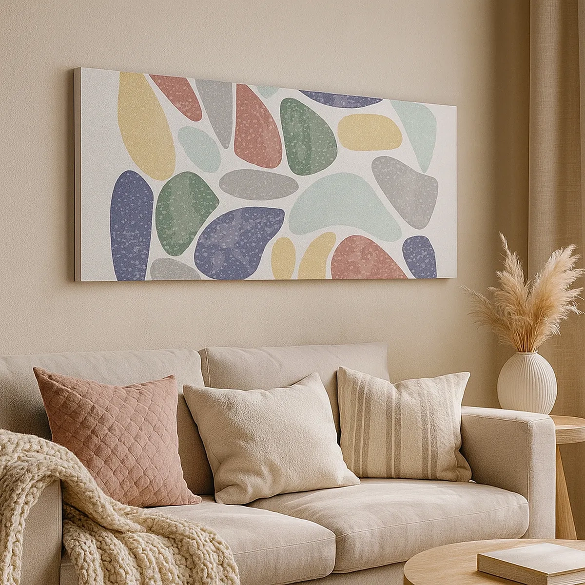 Bild auf Leinwand - Leinwandbild - Mosaik aus pulverförmigen Farben - 30x30 cm