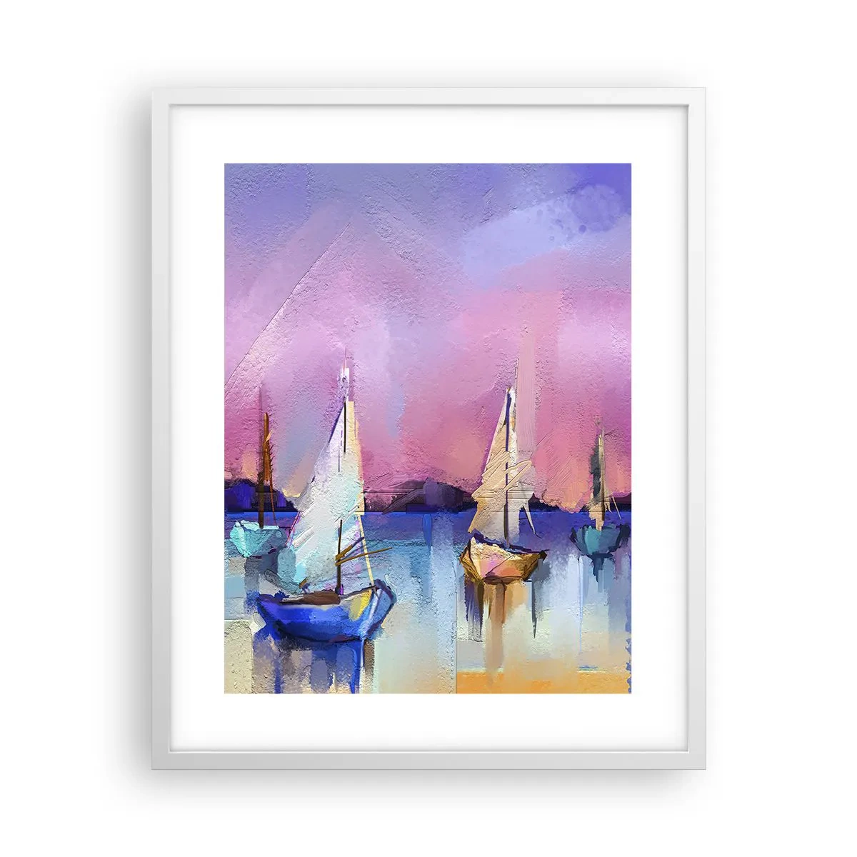 Poster in einem weißen Rahmen - Richtung: breites Wasser - 40x50 cm