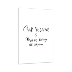 Glasbild - Bild auf glas - Inspirierender Schriftzug in Schwarz auf weißem Hintergrund - 70x100cm - Wie soll man leben? - Moderne Wanddekoration für Wohnzimmer und Schlafzimmer ARTTOR