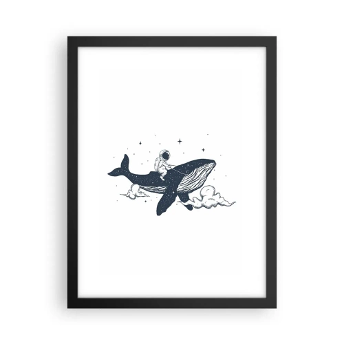 Poster in einem schwarzem Rahmen - Weltraumabenteuer - 30x40 cm