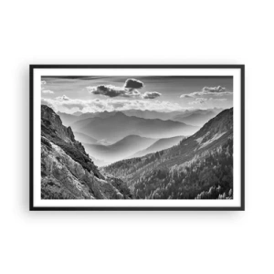 Poster in einem schwarzem Rahmen - Bis zum Horizont - 91x61 cm