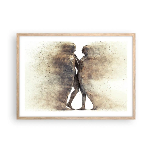 Poster in einem Rahmen aus heller Eiche - Sie erhoben sich aus dem Staub, um zu lieben - 70x50 cm