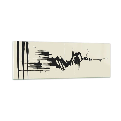 Glasbild - Bild auf glas - Hastige Abstraktion - 90x30 cm