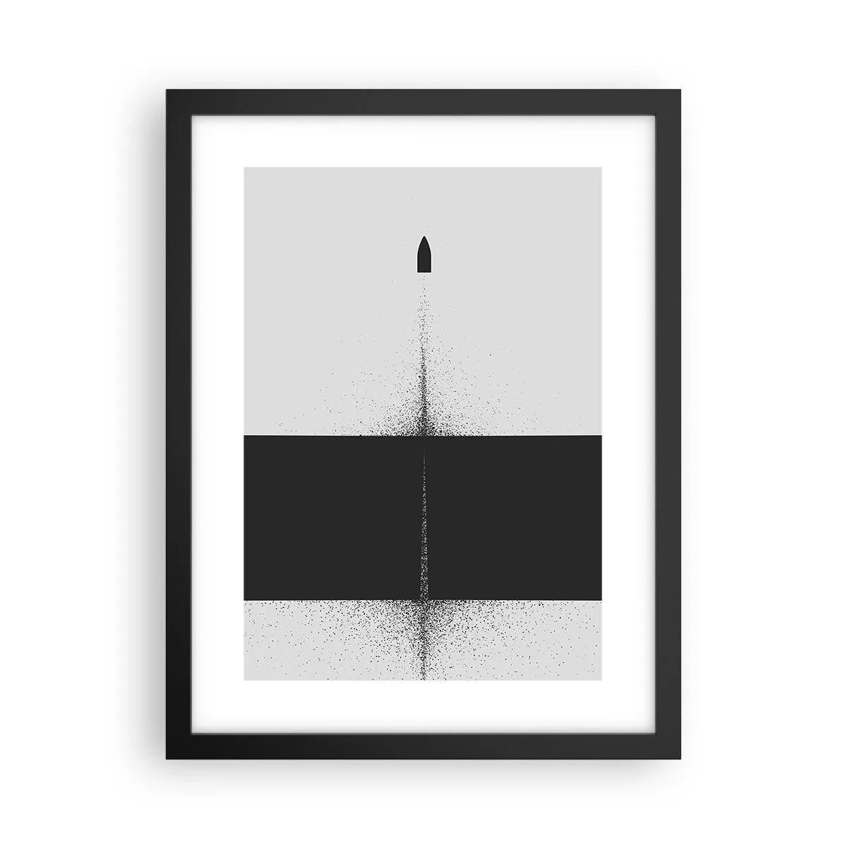 Poster in einem schwarzem Rahmen - Direkt zum Ziel - 30x40 cm