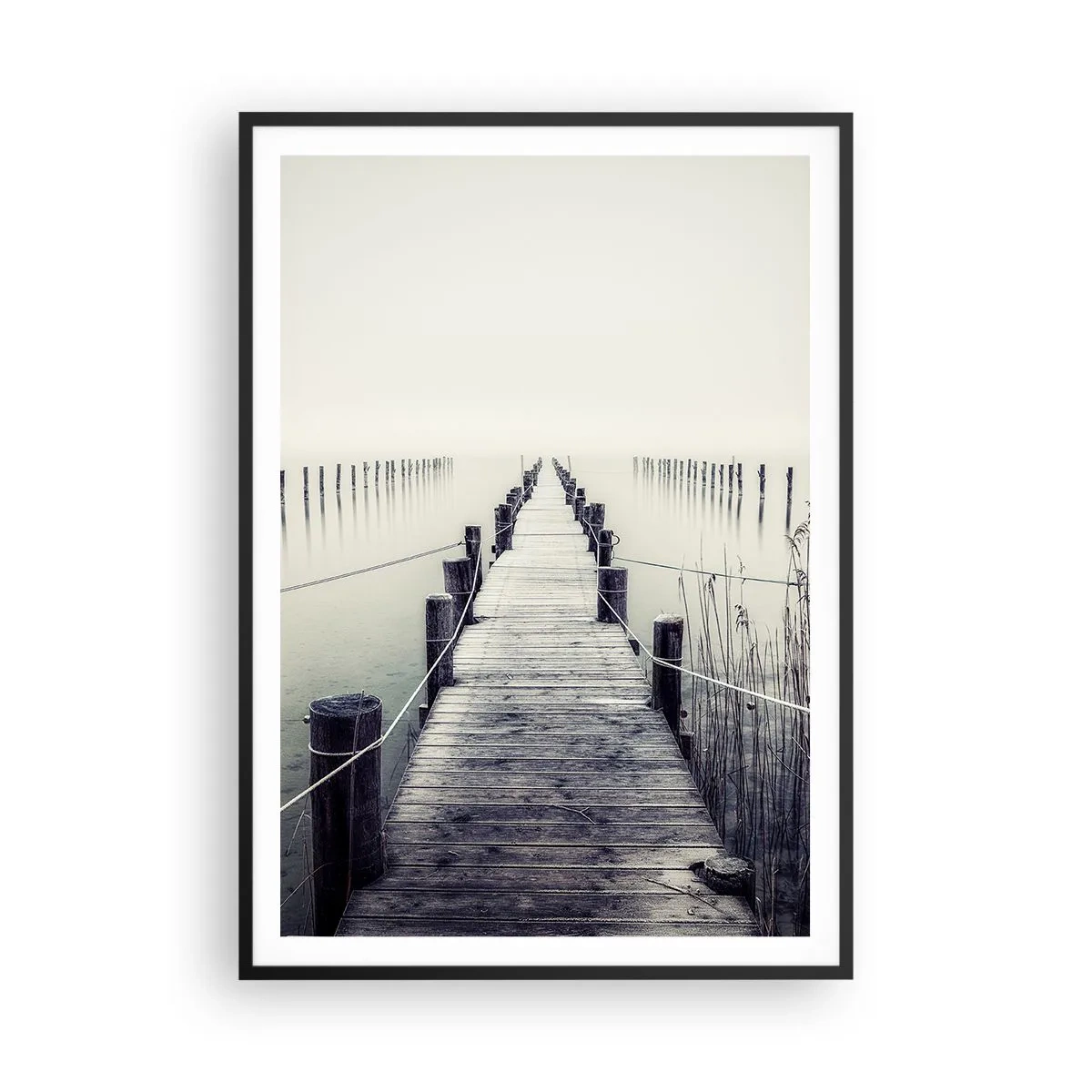 Poster in einem schwarzem Rahmen - Tauchen Sie in Ruhe ein - 70x100 cm