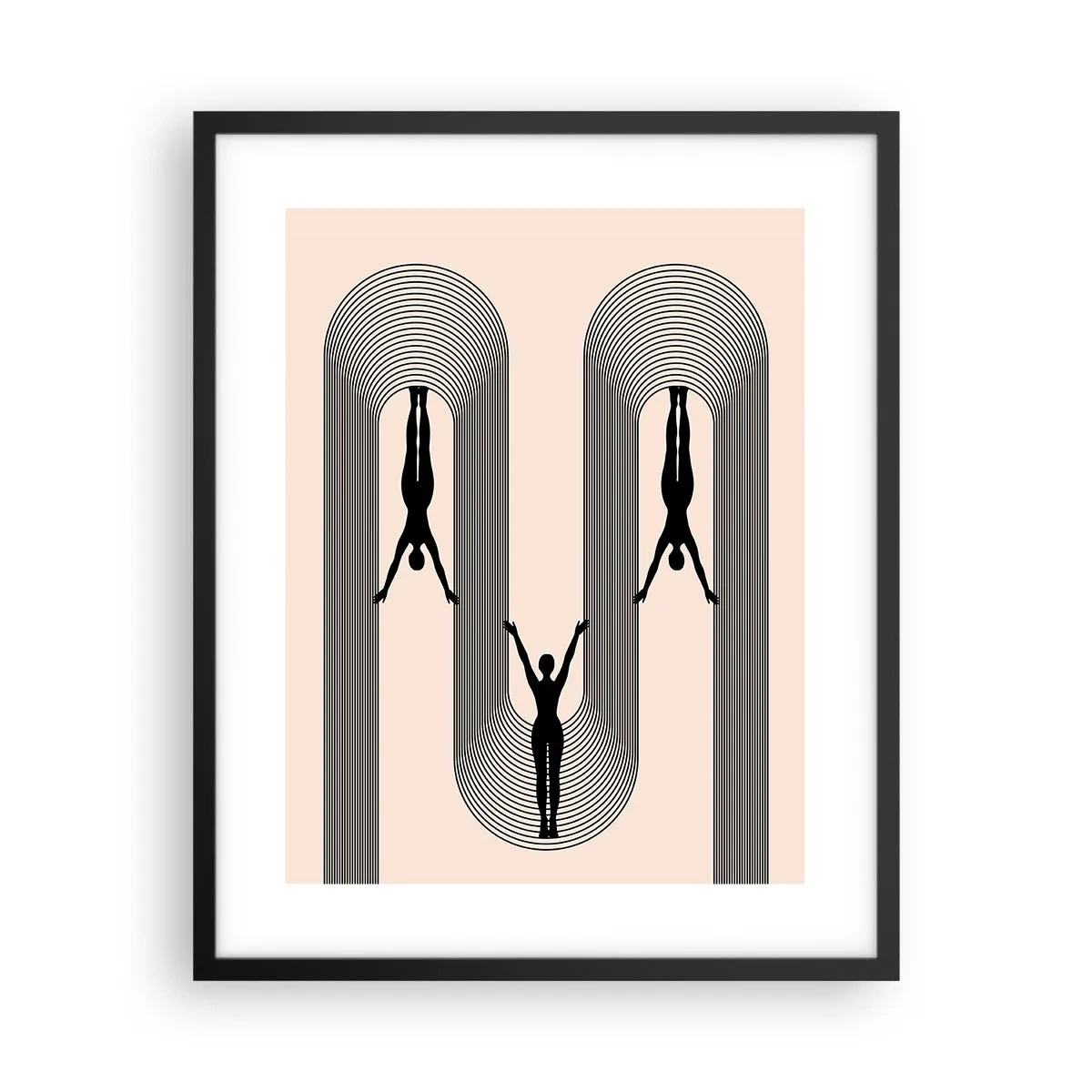 Poster in einem schwarzem Rahmen - Verkehrt herum - 40x50 cm