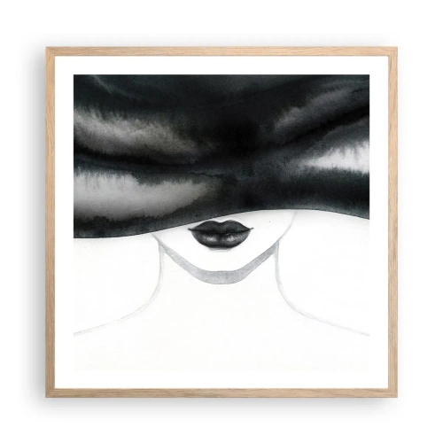 Poster in einem Rahmen aus heller Eiche - Ein sinnliches Geheimnis - 60x60 cm