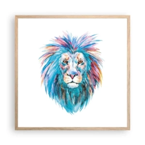 Poster in einem Rahmen aus heller Eiche - Eine elektrisierende Aura - 60x60 cm