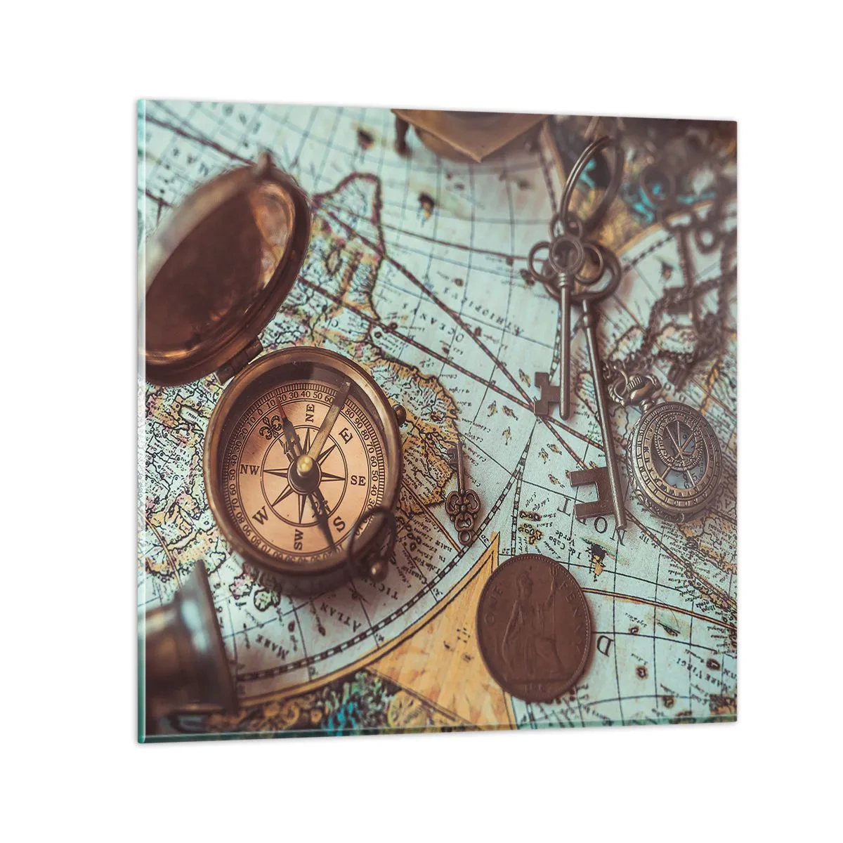 Glasbild - Bild auf glas - Für den Abenteurer - 50x50 cm