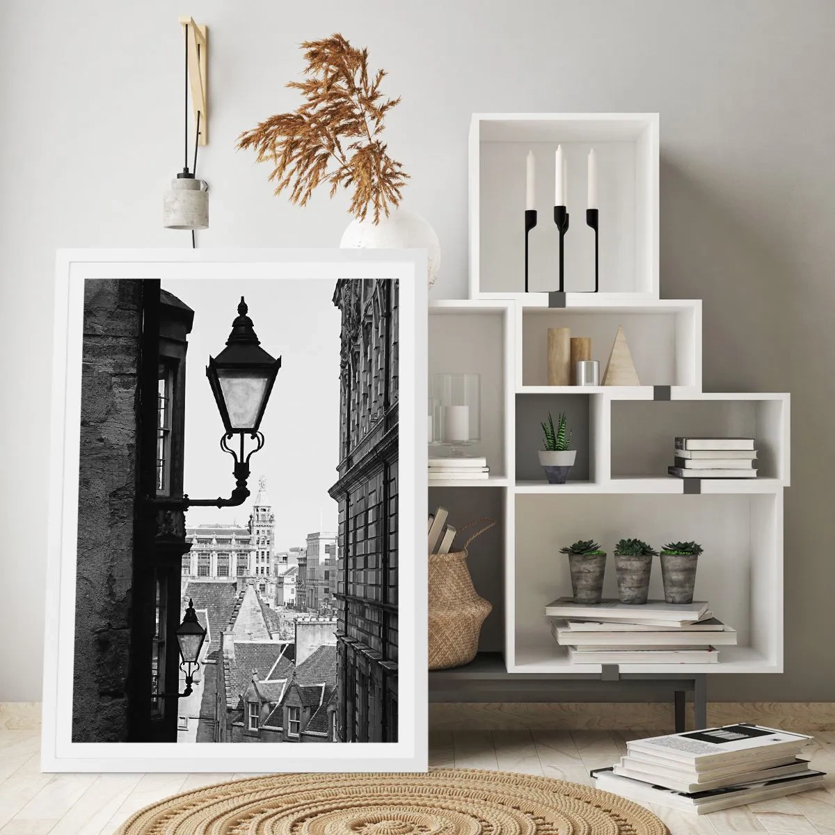 Poster in einem weißen Rahmen - Die Edinburgh-Geschichte - 50x70 cm