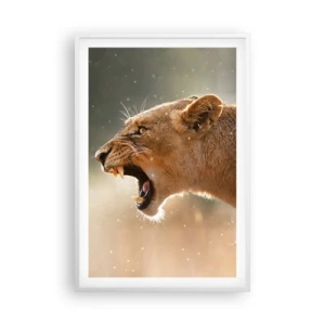 Poster in einem weißen Rahmen - Versuch, nicht zuzuhören - 61x91 cm