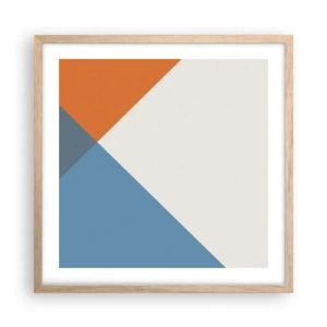 Poster in einem Rahmen aus heller Eiche - In einem Winkel… - 50x50 cm