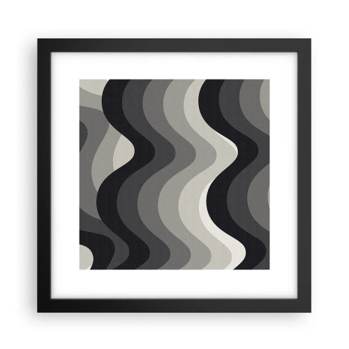 Poster in einem schwarzem Rahmen - Eine Welle nach der anderen - 30x30 cm