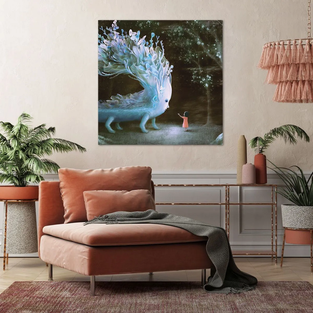 Bild auf Leinwand - Leinwandbild - Fantastisches Treffen - 40x40 cm