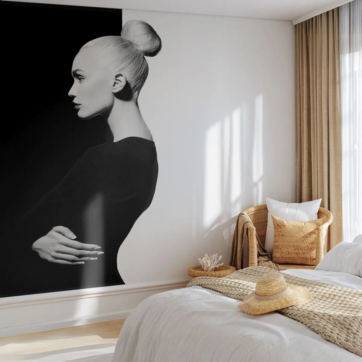 Fototapete Premium Canvas - Einfach eine Frau - Mode, Frau, Elegant - 150x105 cm