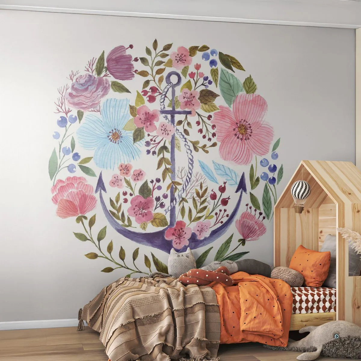 Selbstklebende Fototapete Deluxe Sticker - Guter Traum eines Seemanns - Anker, Boho, Strand - 250x175 cm
