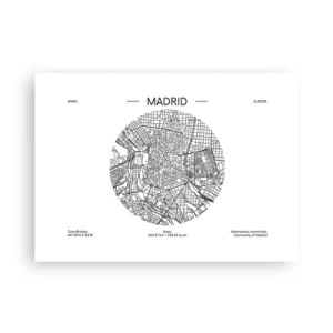 Poster - Anatomie von Madrid - 70x50 cm