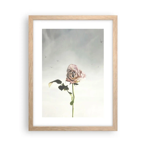 Poster in einem Rahmen aus heller Eiche - Begrüßung des Frühlings - 30x40 cm