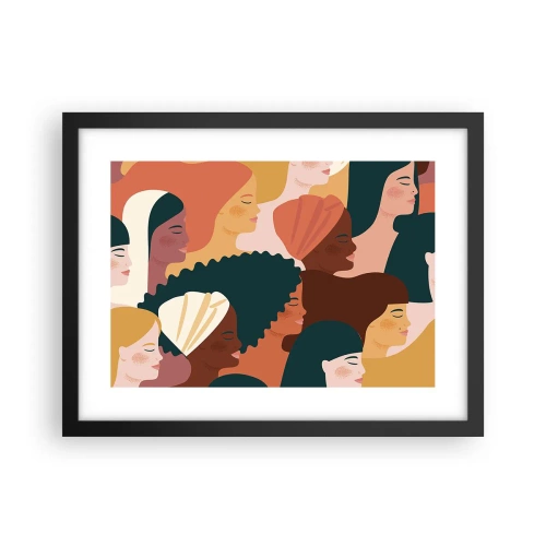 Poster in einem schwarzem Rahmen - Nur Weiblichkeit - 40x30 cm