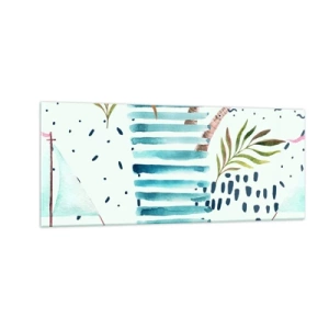 Glasbild - Bild auf glas - Urlaub unter Palmen - 100x40 cm