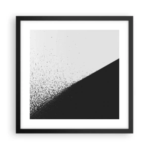 Poster in einem schwarzem Rahmen - Immer schneller, immer mehr - 40x40 cm