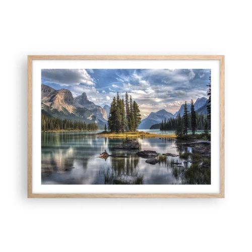 Poster in einem Rahmen aus heller Eiche - An dem tollen und sauberen Wasser ... - 70x50 cm