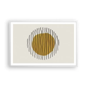 Poster in einem weißen Rahmen - Abstraktion, die vor Hitze zittert - 91x61 cm