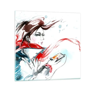 Glasbild - Bild auf glas - Mit mir stimmt was nicht - 60x60 cm