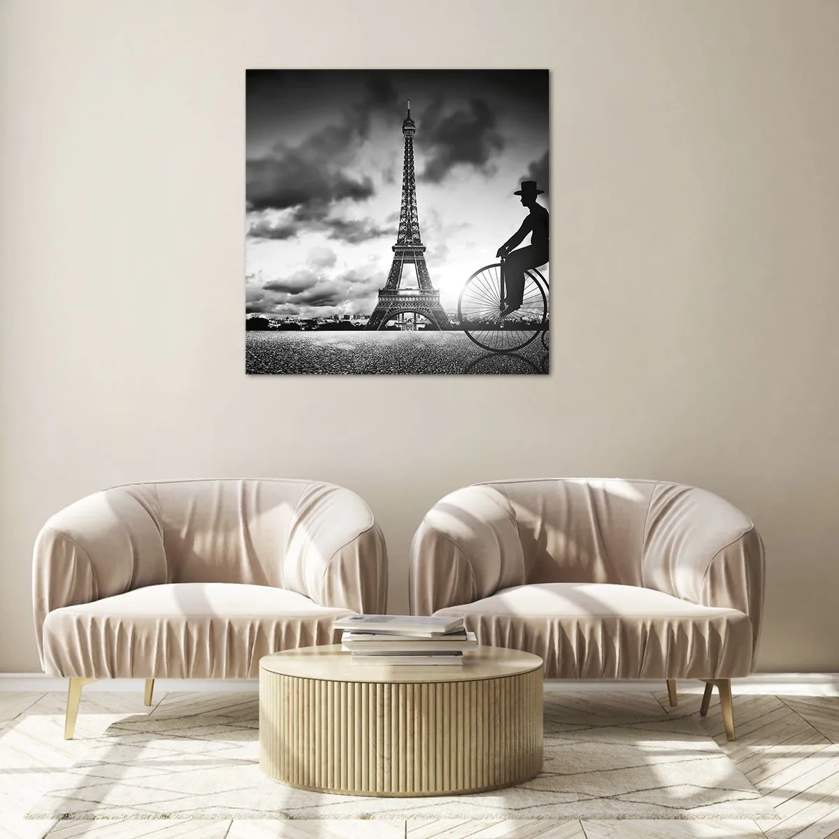 Glasbild - Bild auf glas - Sehnsucht nach Belle Epoque - 60x60 cm