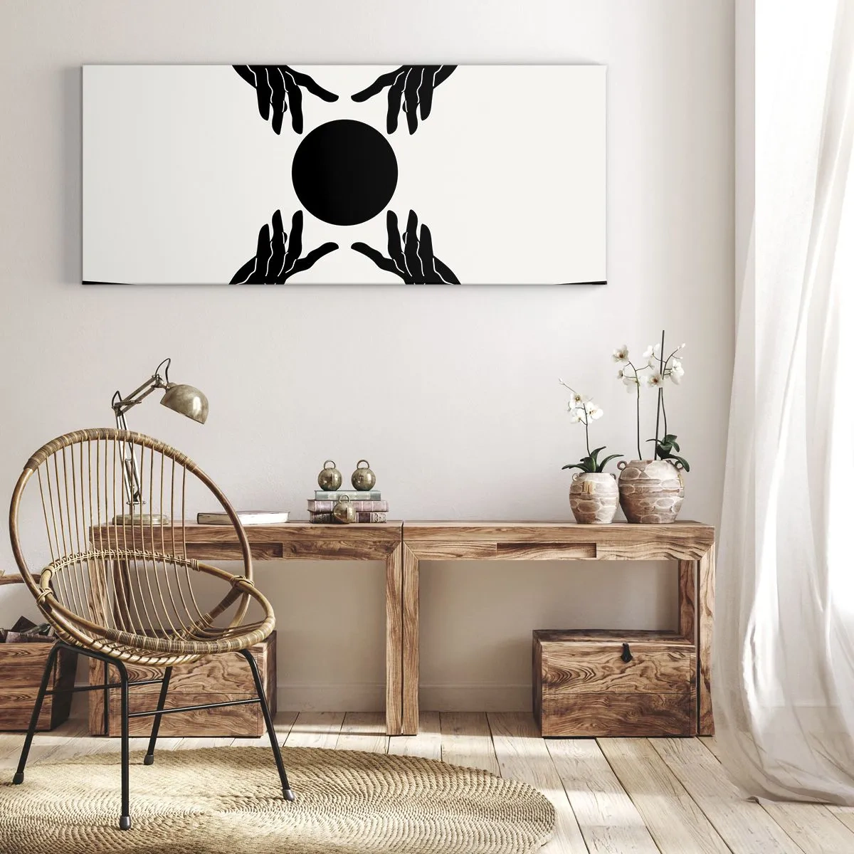 Bild auf Leinwand - Leinwandbild - Geheimes Zeichen - 100x40 cm