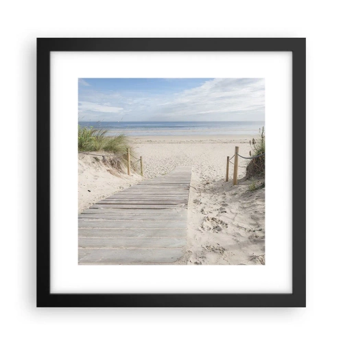 Poster in einem schwarzem Rahmen - Bis zum Horizont - 30x30 cm