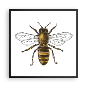 Poster in einem schwarzem Rahmen - Schön und gut - 60x60 cm