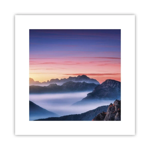 Poster - Über die Täler - 30x30 cm