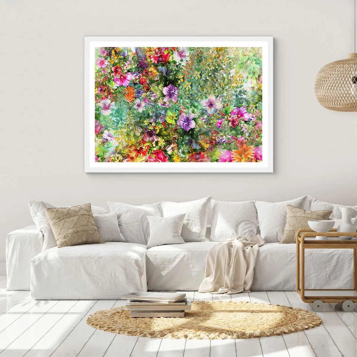 Poster in einem weißen Rahmen - In Blumen für das Verderben - 40x30 cm
